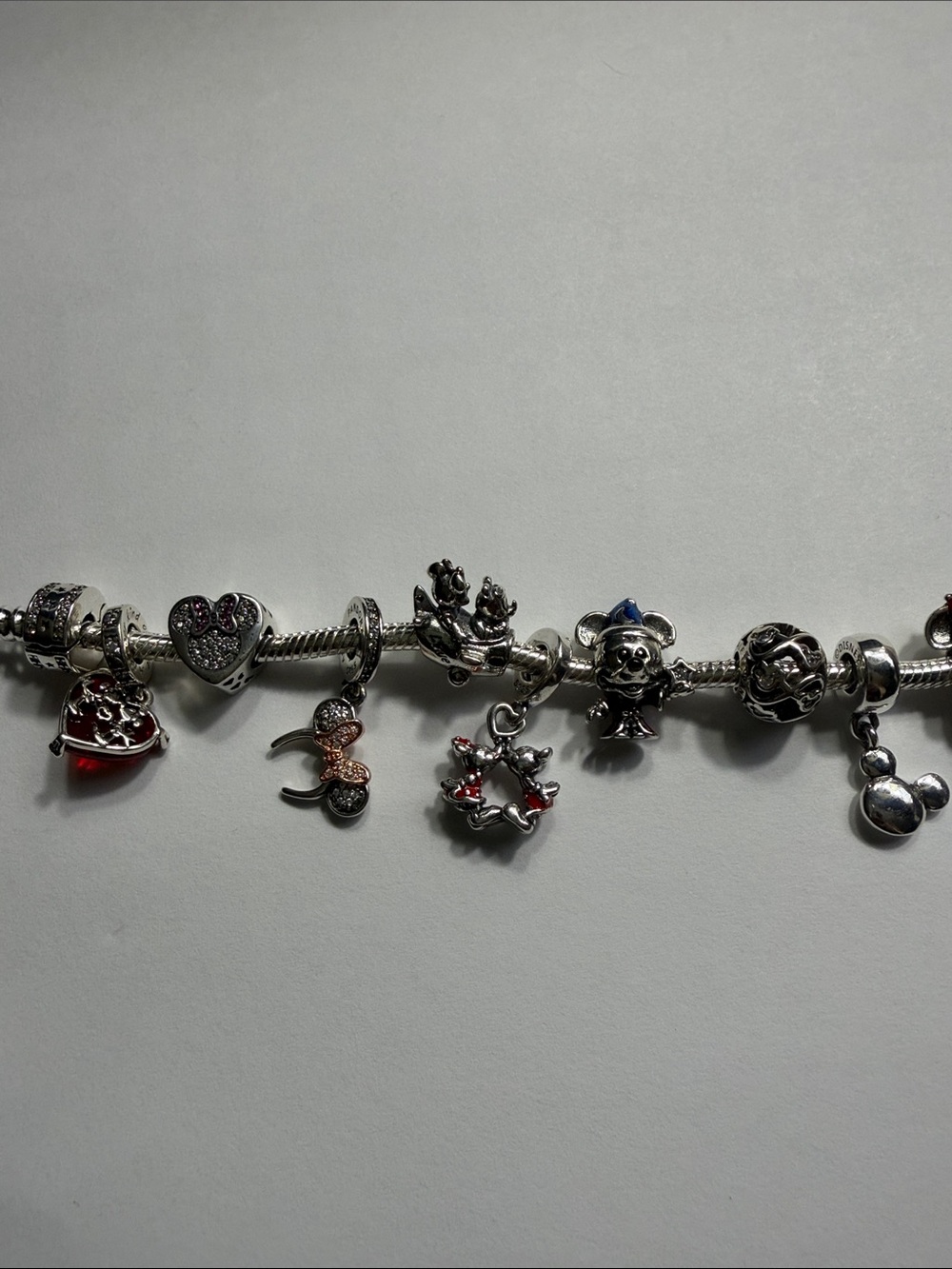 Pandora, Minnie, mouse bracelet pre styled with 13 charms - Picture 6 of 6